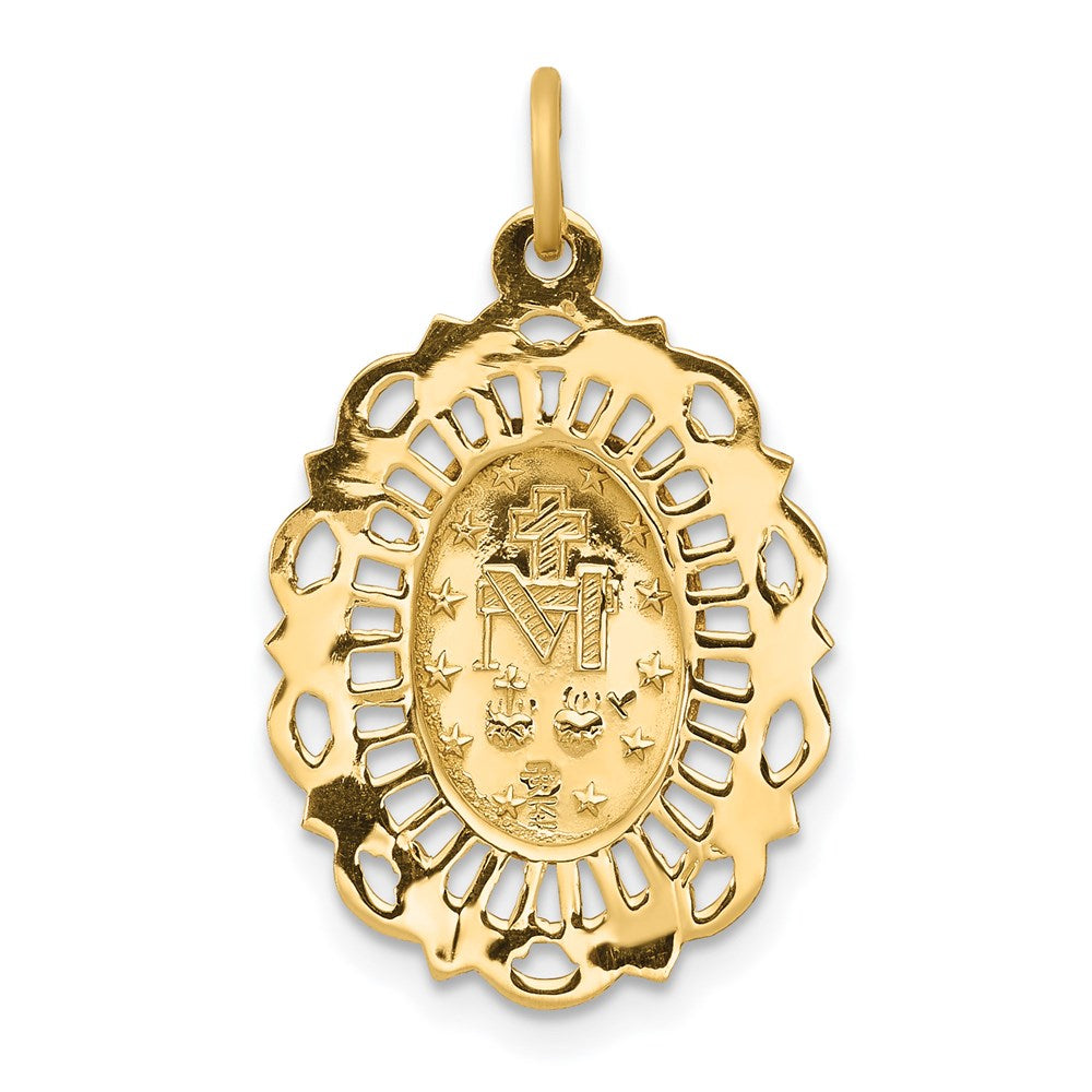 14k Yellow Gold 15.6 mm Miraculous Medal Charm (1.25 grams)