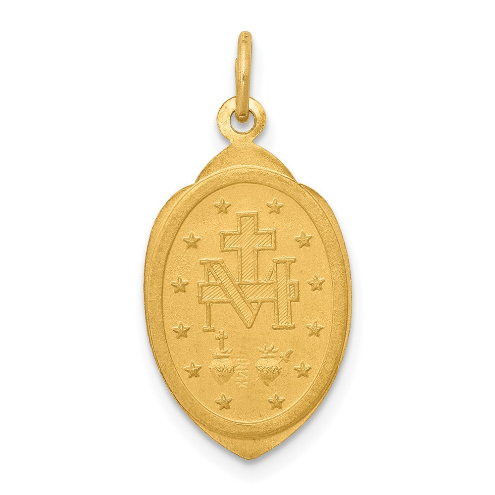 14k Yellow Gold 12 mm Miraculous Medal Charm (1.3 grams)