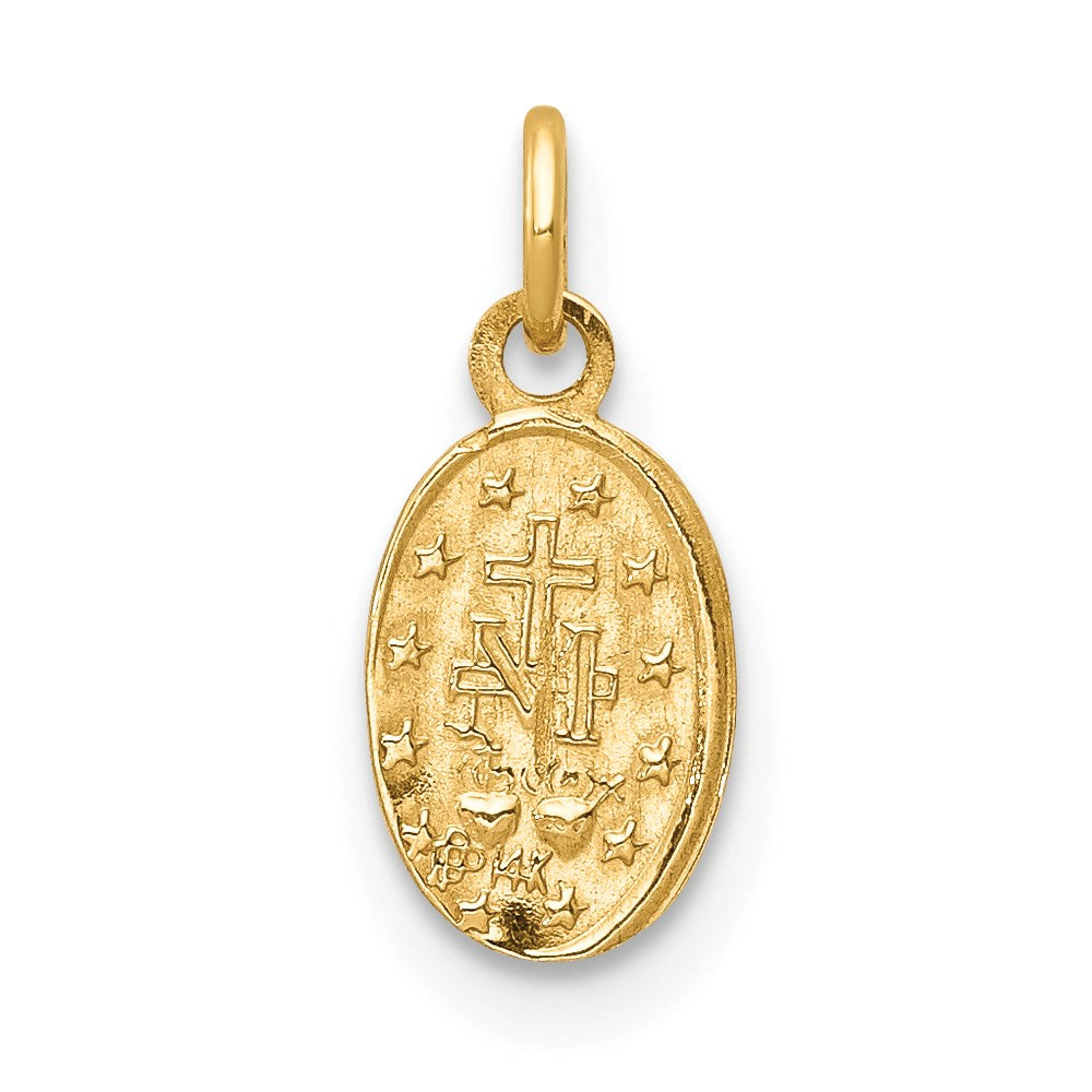 14k Yellow Gold 7 mm Miraculous Medal Charm (0.24 grams)