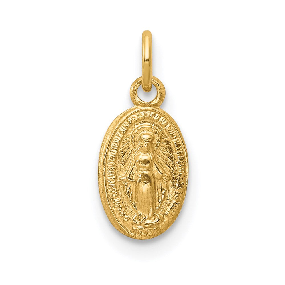 14k Yellow Gold 7 mm Miraculous Medal Charm (0.24 grams)