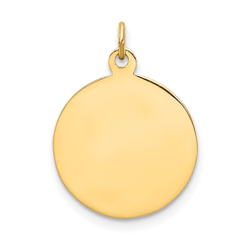 14k Yellow Gold 15 mm Our Lady of Mount Carmel Medal Charm (1.19 grams)