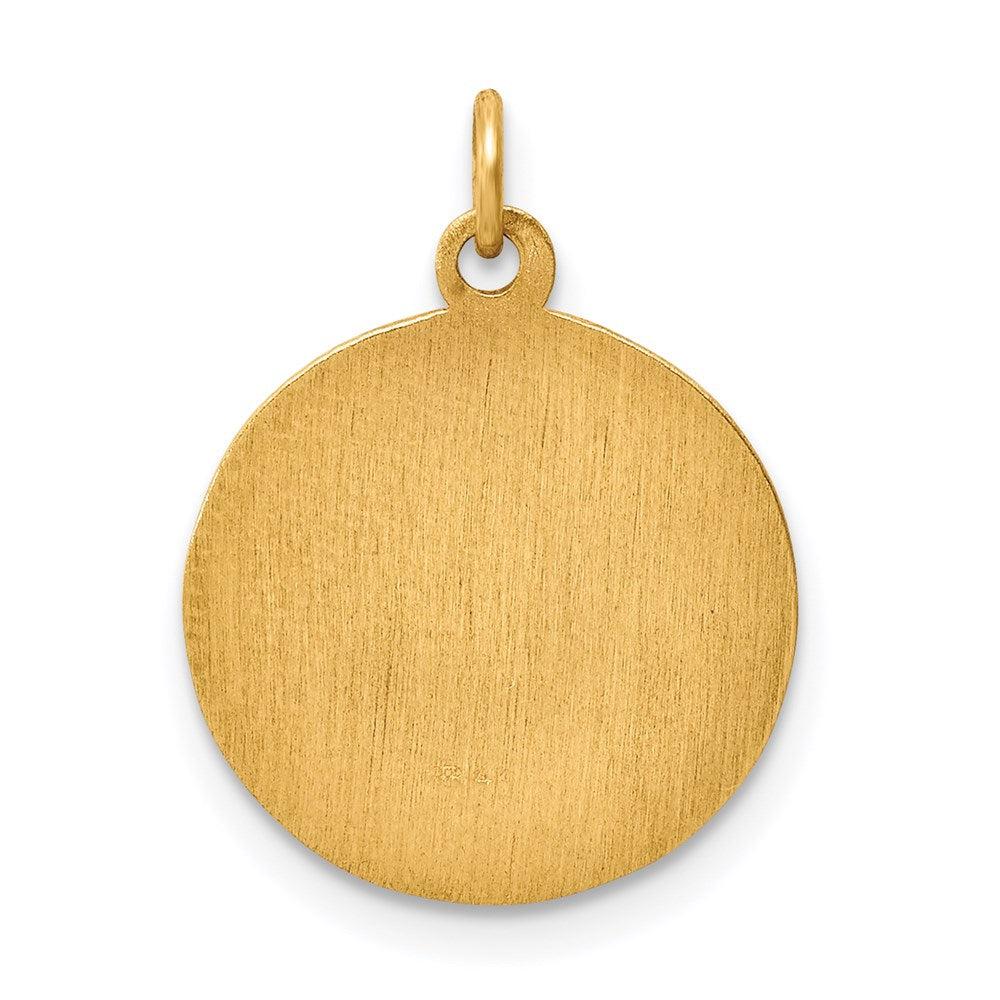 14k Yellow Gold 15 mm Infant of Prague Medal Charm (1.07 grams)