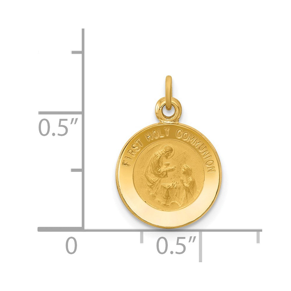 14k Yellow Gold 12 mm nion Medal Charm (0.71 grams)