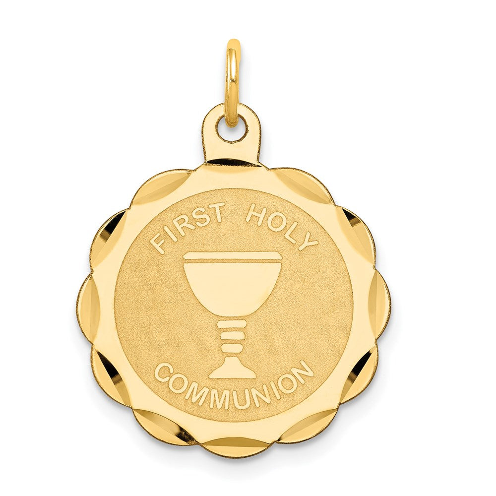 14k Yellow Gold 20 mm nion Disc Charm (0.97 grams)