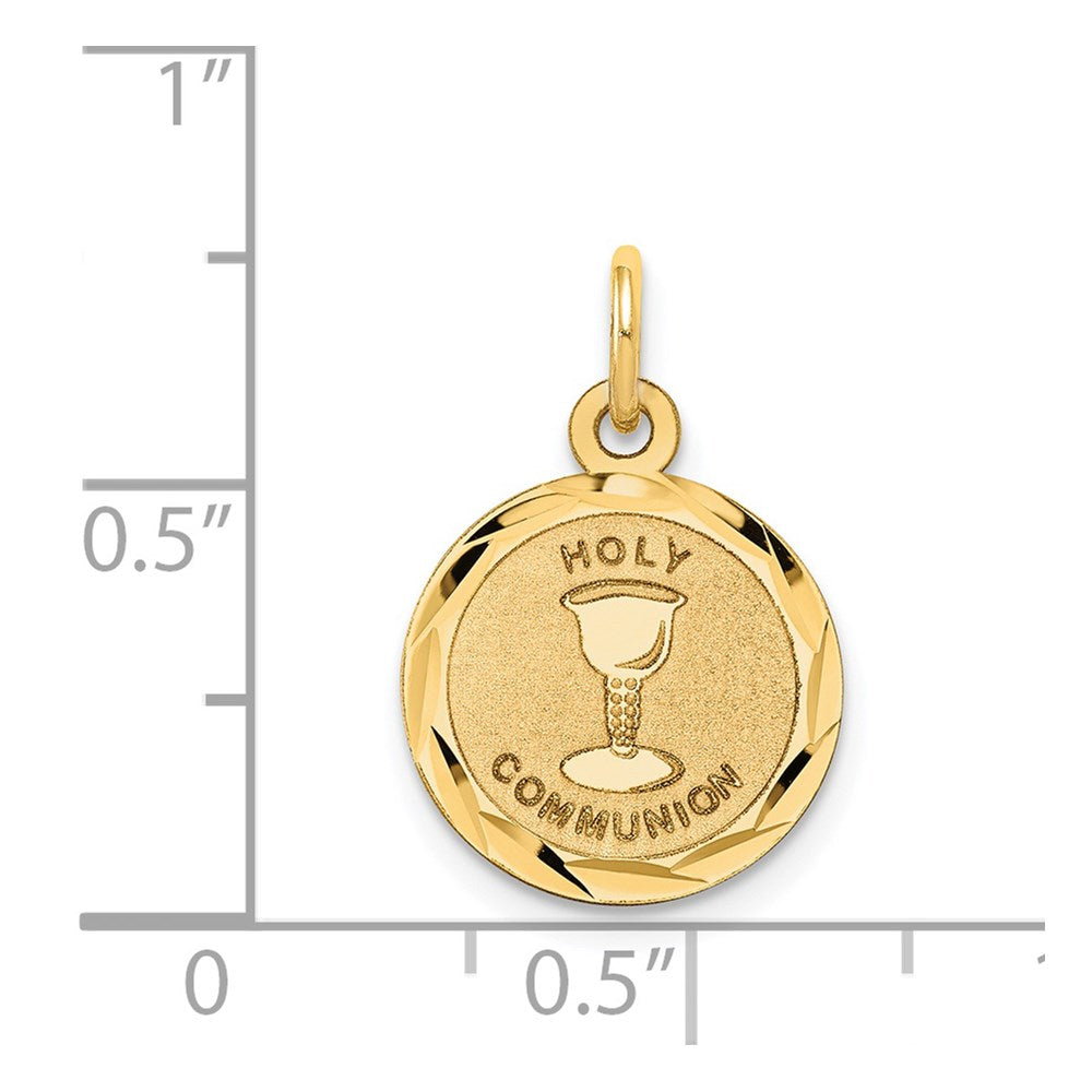 14k Yellow Gold 13 mm nion Disc Charm (0.51 grams)