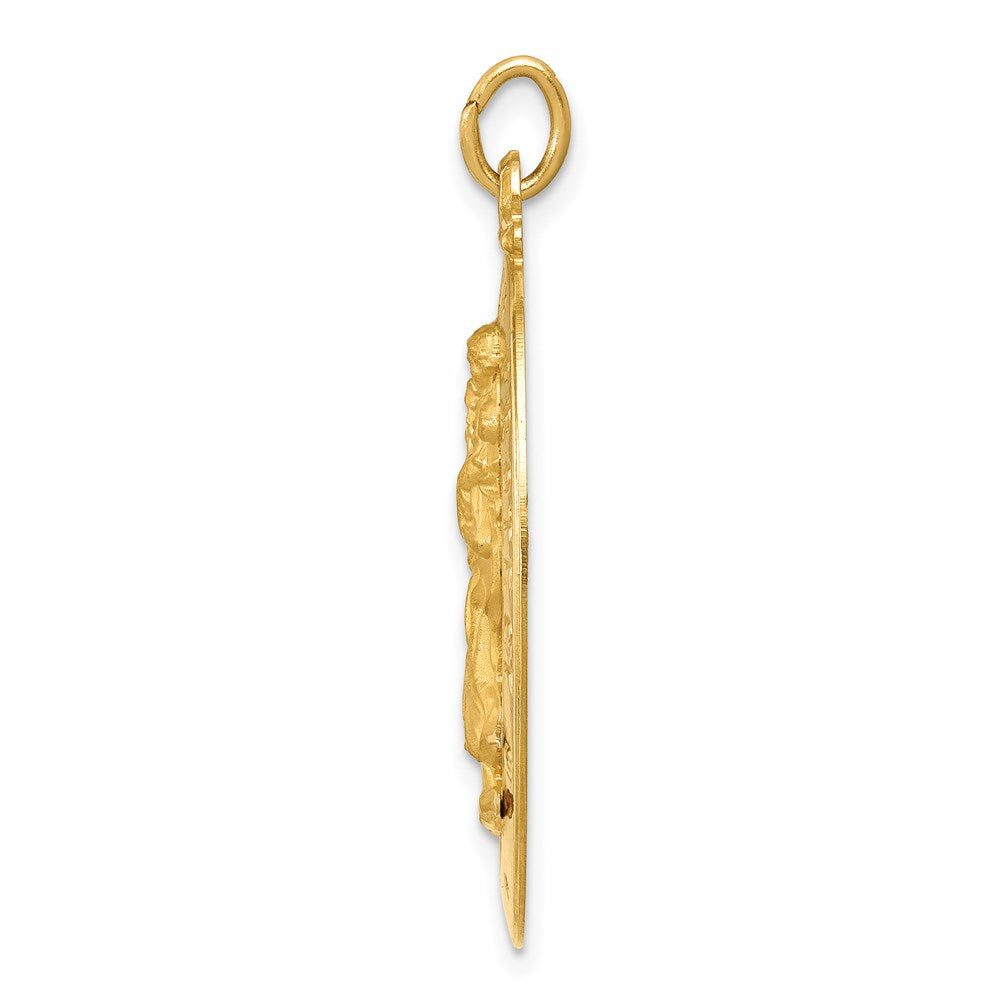 14k Yellow Gold 17.5 mm Saint Christopher Medal Pendant (3.22 grams)