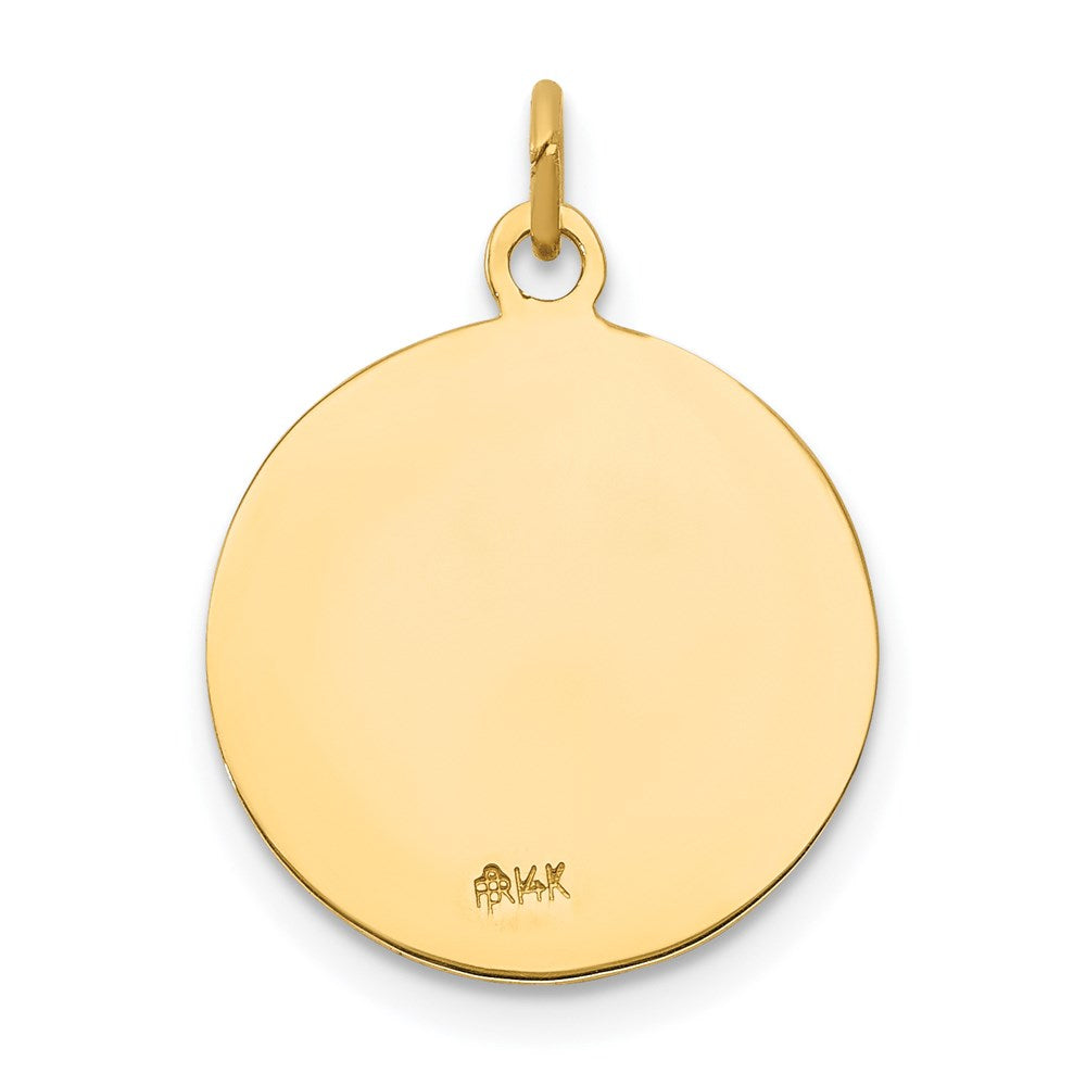 14k Yellow Gold 15 mm Saint Andrew Medal Charm (1.19 grams)