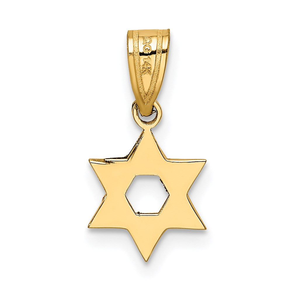 14k Yellow Gold 10 mm Star of David Pendant (0.47 grams)
