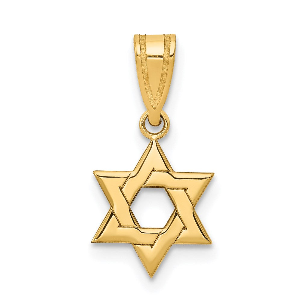 14k Yellow Gold 10 mm Star of David Pendant (0.47 grams)