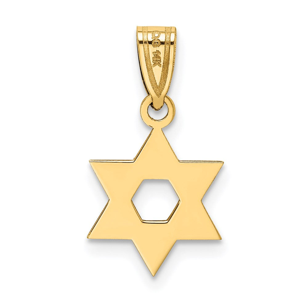 14k Yellow Gold 11 mm Star of David Pendant (0.6 grams)