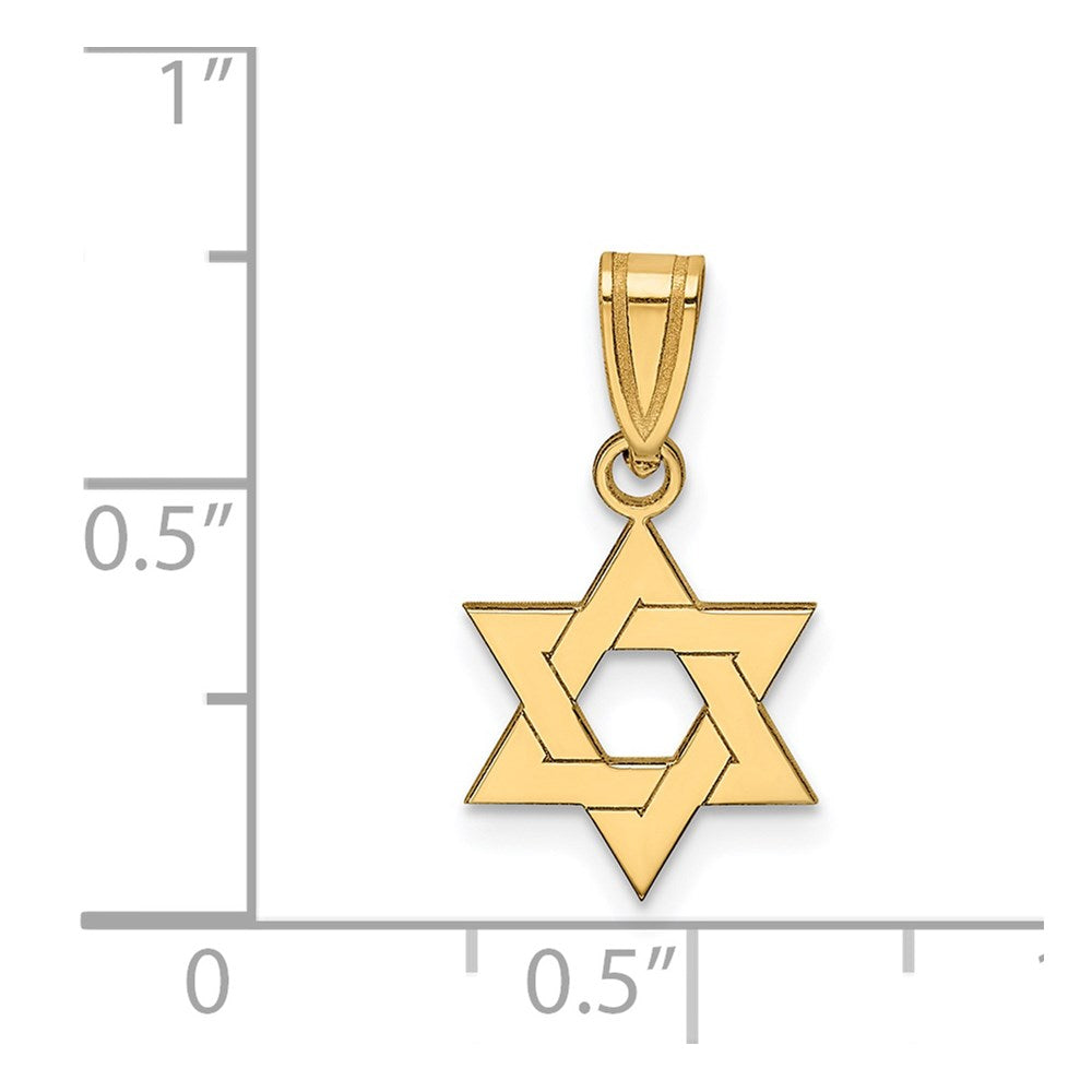 14k Yellow Gold 11 mm Star of David Pendant (0.6 grams)