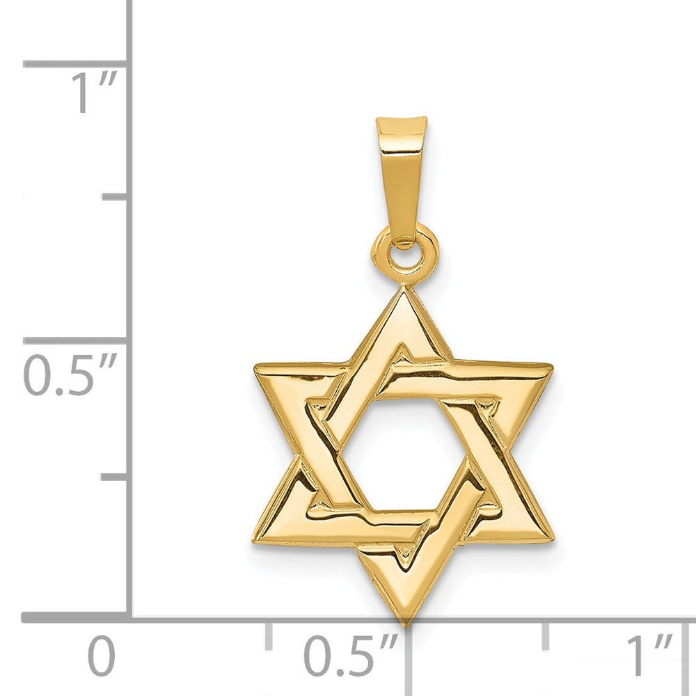 14k Yellow Gold 13 mm Star of David Pendant (0.88 grams)