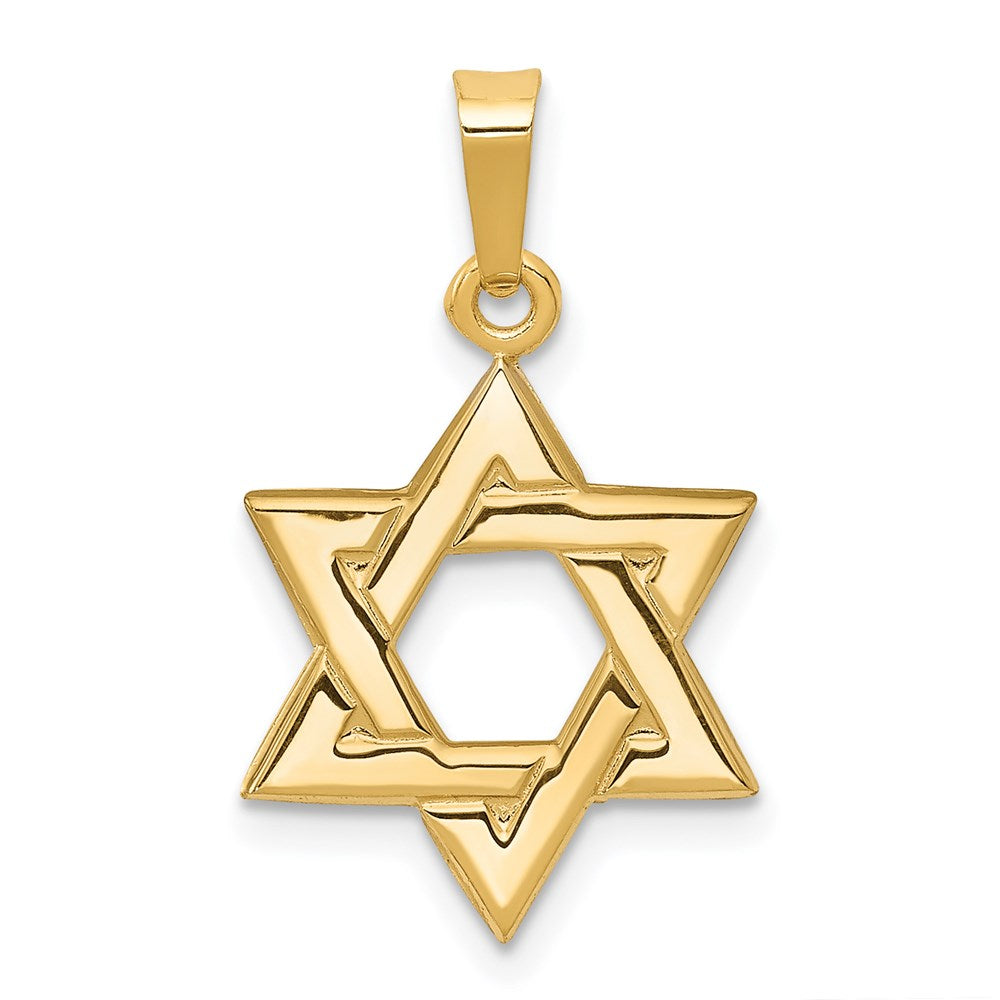 14k Yellow Gold 13 mm Star of David Pendant (0.88 grams)