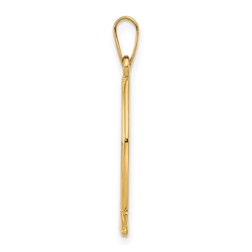 14k Yellow Gold 9 mm Ichthus Fish Charm (0.68 grams)