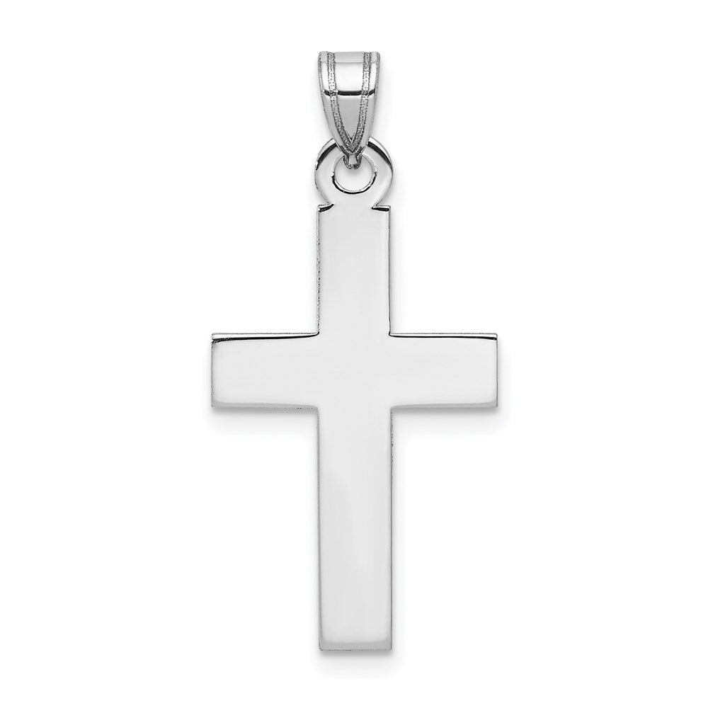 14k White Gold 15 mm Cross Pendant (1.11 grams)