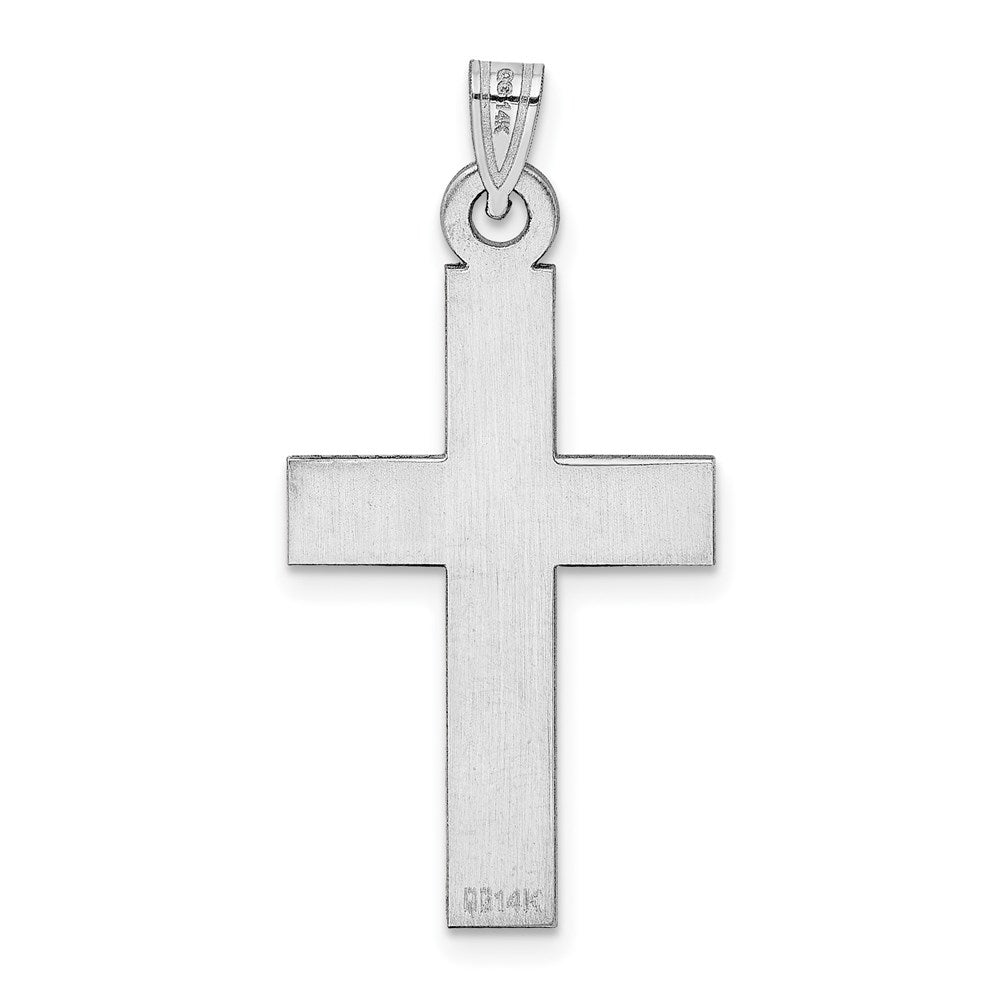 14k White Gold 18 mm Cross Pendant (1.84 grams)