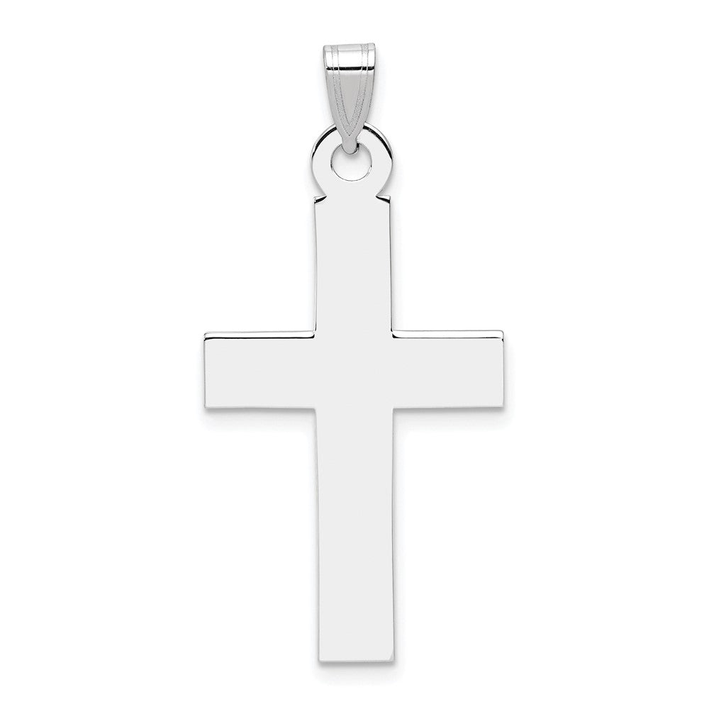 14k White Gold 18 mm Cross Pendant (1.84 grams)