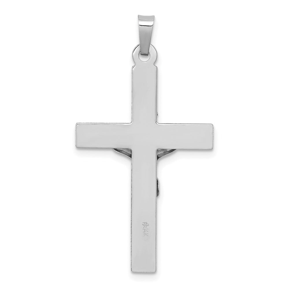 14k White Gold 20 mm INRI Crucifix Charm (2.09 grams)
