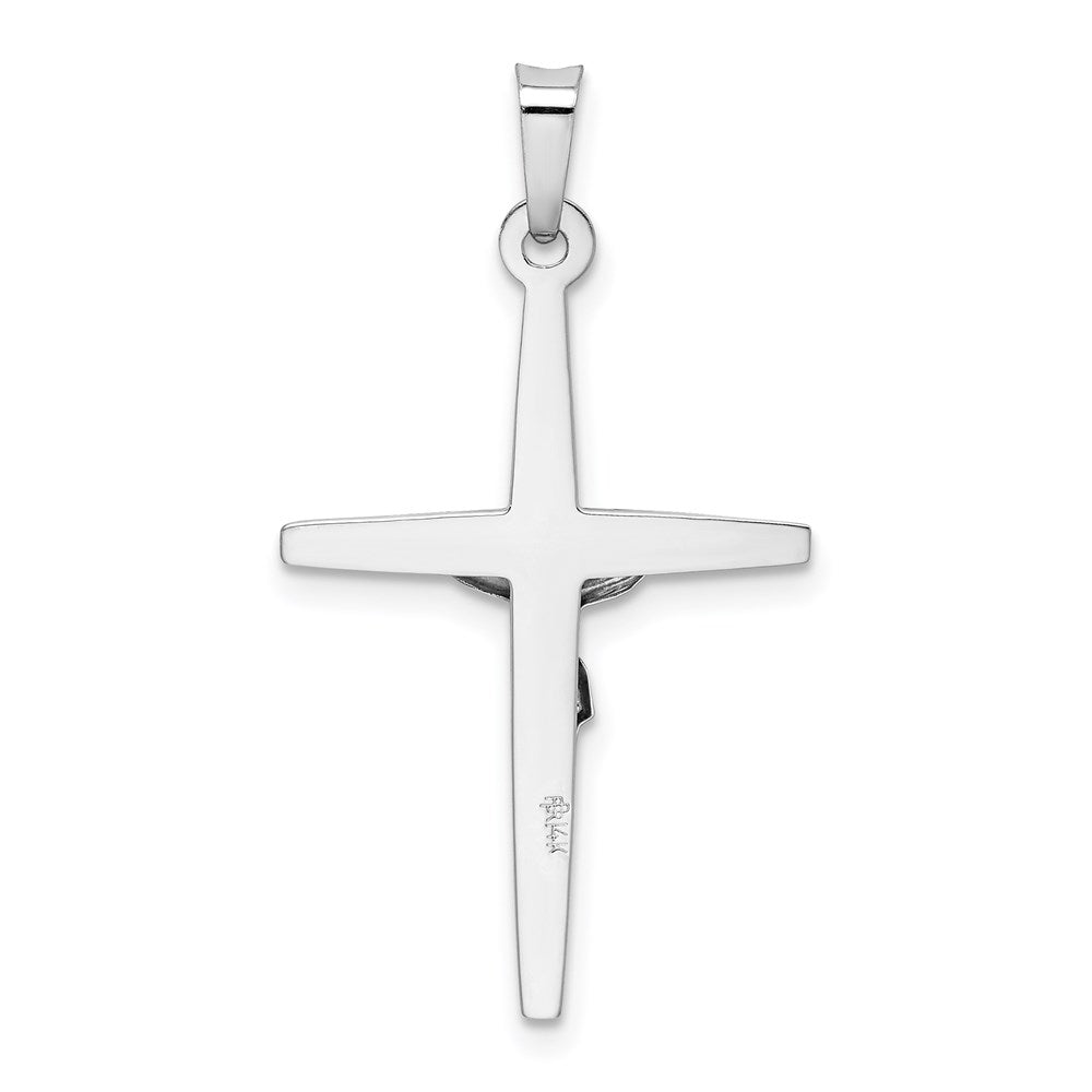 14k White Gold 19 mm INRI Crucifix Charm (1.66 grams)