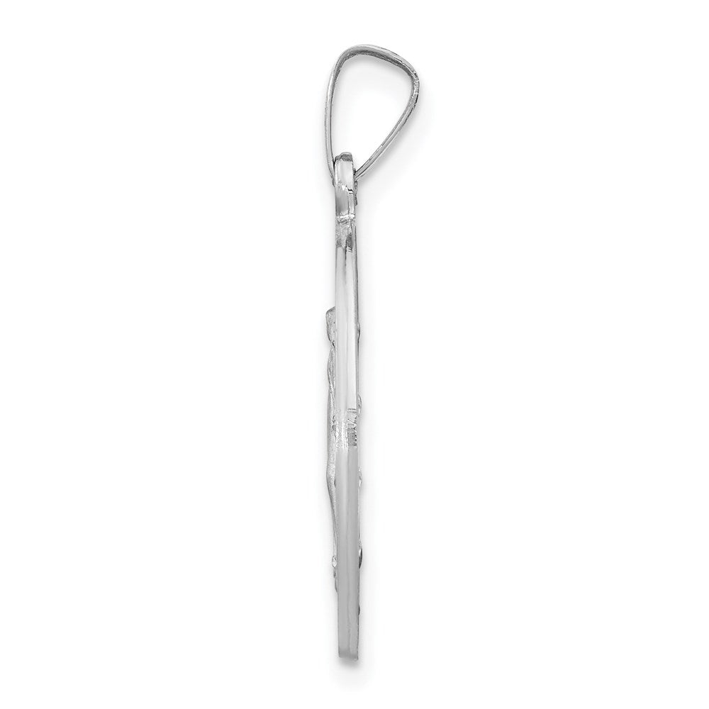 14k White Gold 19 mm Miraculous Medal (2.14 grams)