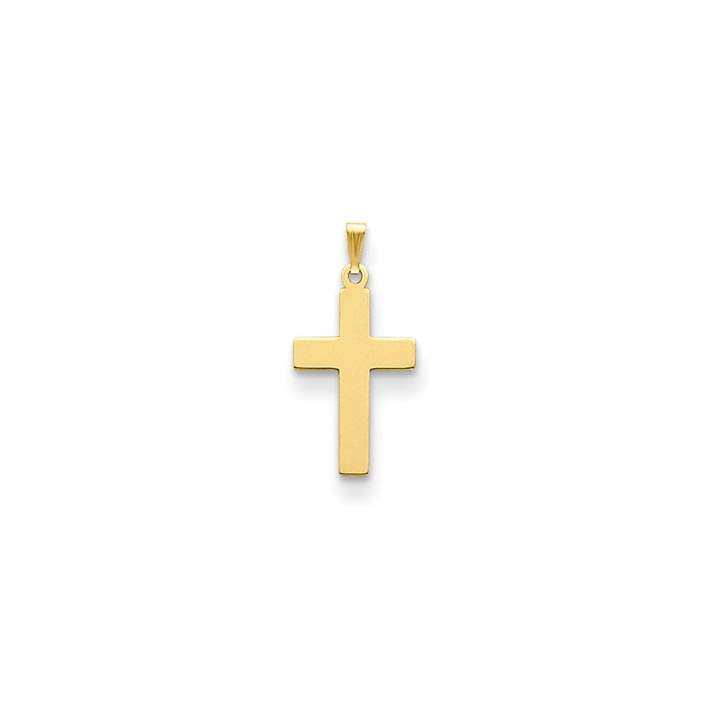 14k Yellow Gold 15 mm Polished Cross Charm (0.91 grams)