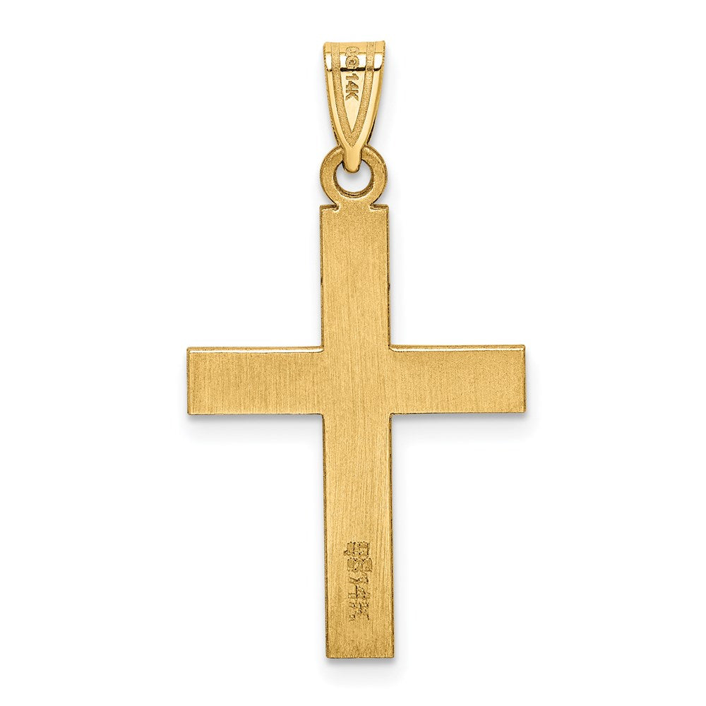 14k Yellow Gold 14.8 mm Polished Cross Charm (1.71 grams)