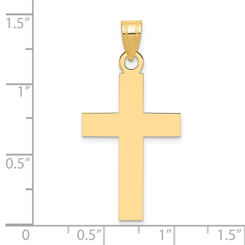 14k Yellow Gold 14.8 mm Polished Cross Charm (1.71 grams)