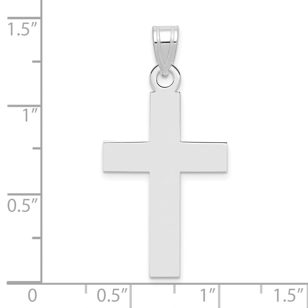 14k White Gold 14.8 mm Polished Cross Charm (1.71 grams)