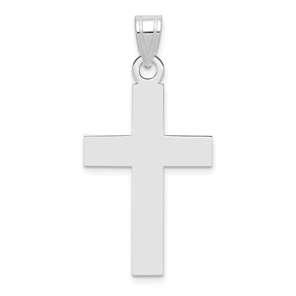 14k White Gold 14.8 mm Polished Cross Charm (1.71 grams)
