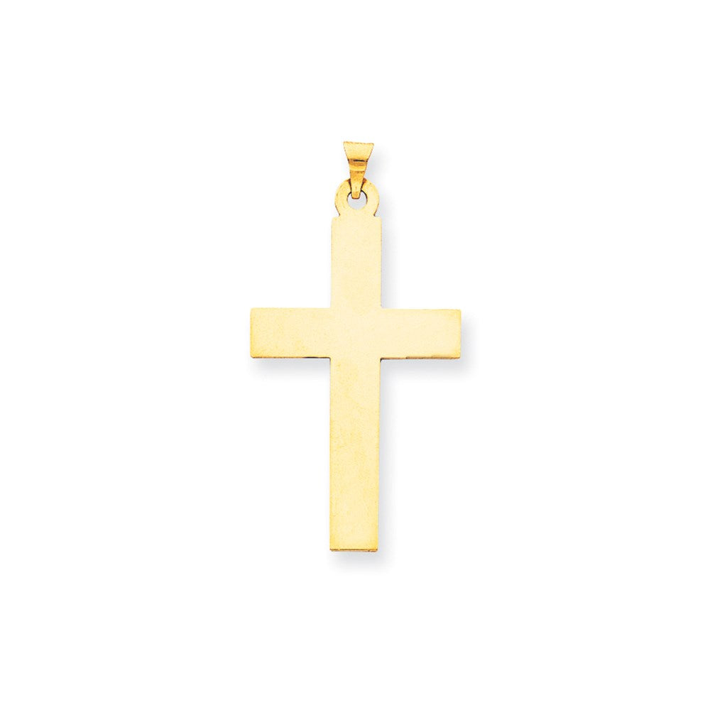 14k Yellow Gold 25 mm Polished Cross Charm (3.14 grams)