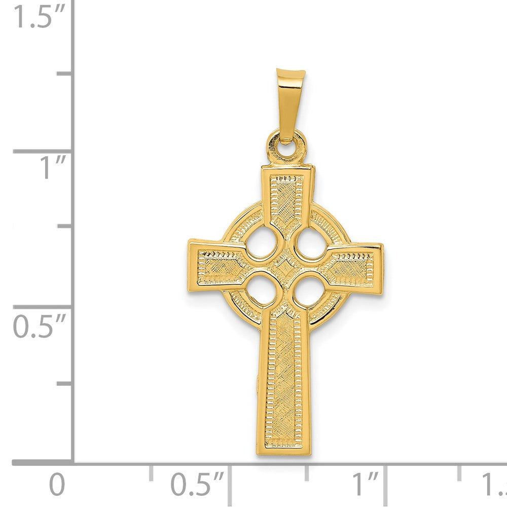 14k Yellow Gold 16 mm Celtic Cross Charm (1.52 grams)