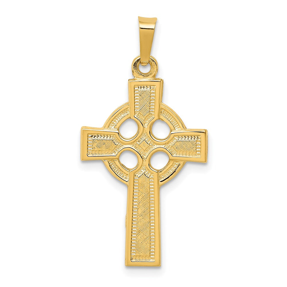 14k Yellow Gold 16 mm Celtic Cross Charm (1.52 grams)