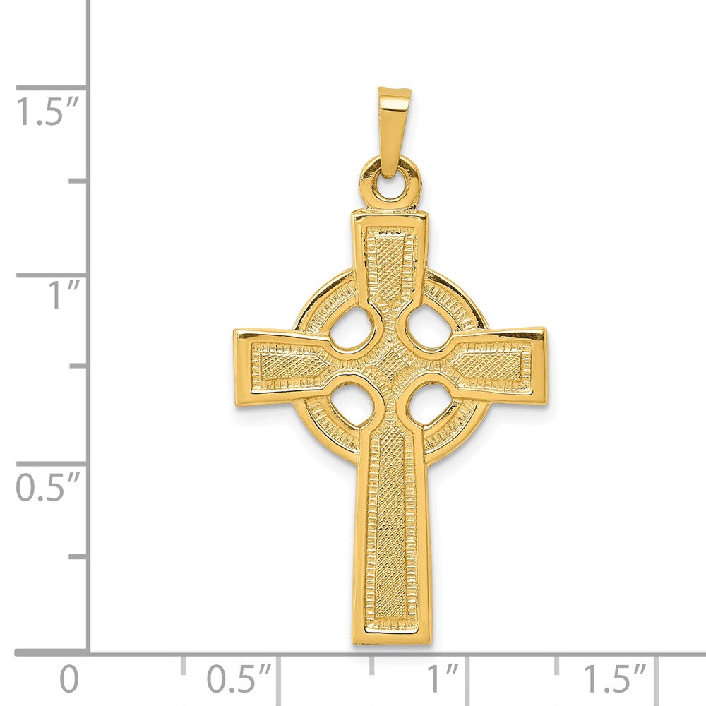 14k Yellow Gold 21 mm Celtic Cross Charm (2.14 grams)