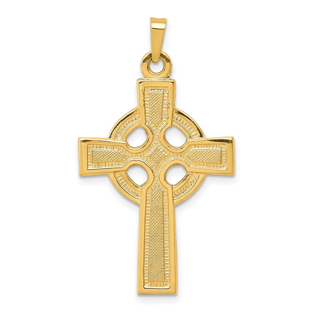 14k Yellow Gold 21 mm Celtic Cross Charm (2.14 grams)