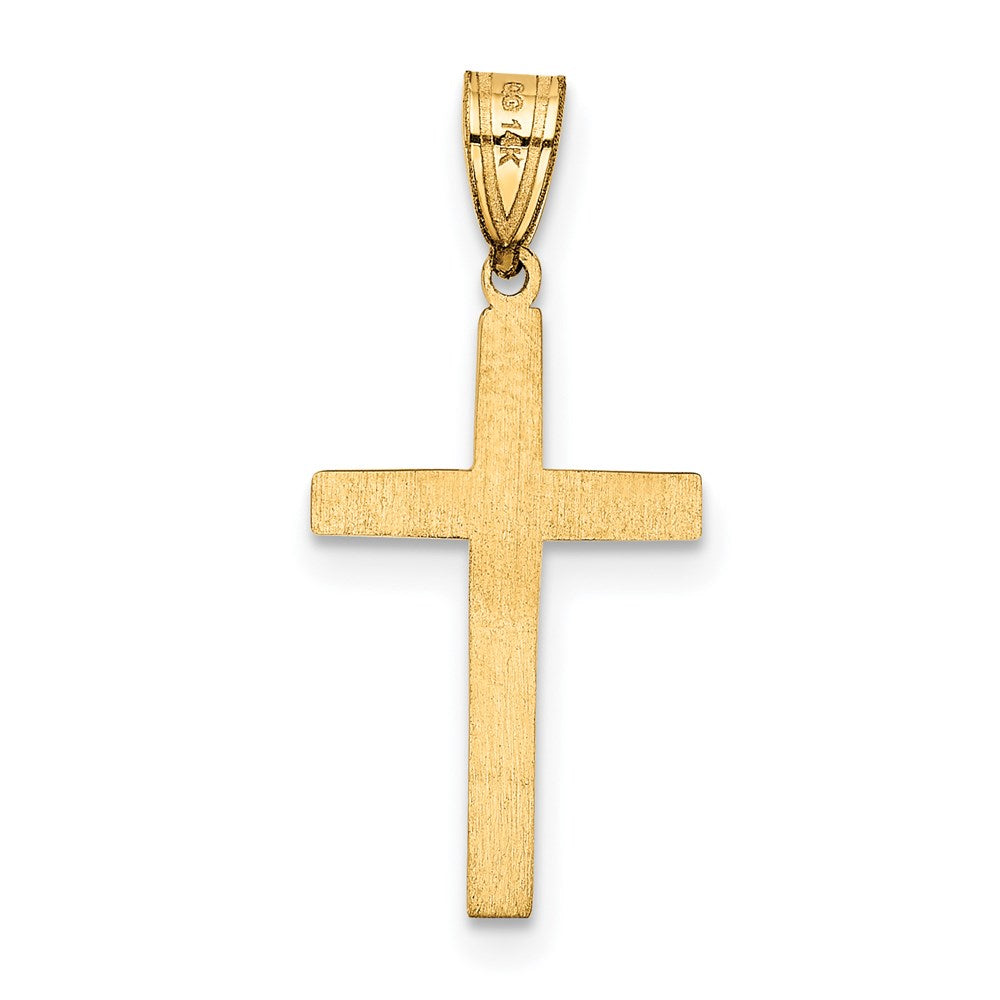 14k Yellow Gold 12 mm Cross Charm (0.59 grams)