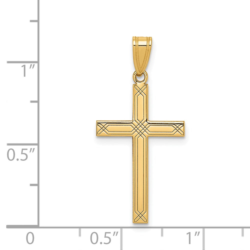 14k Yellow Gold 15 mm Cross Pendant (0.82 grams)