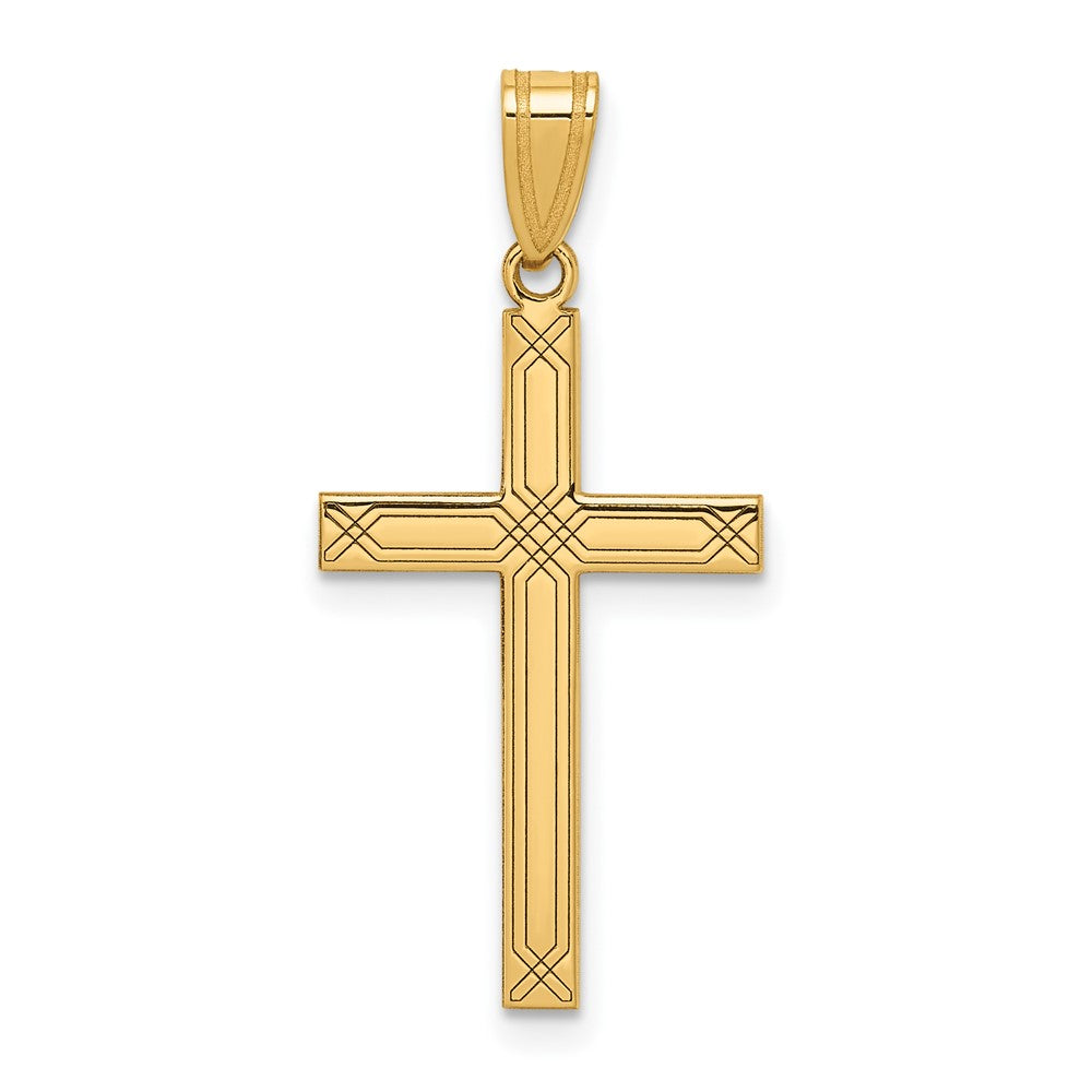 14k Yellow Gold 15 mm Cross Pendant (0.82 grams)