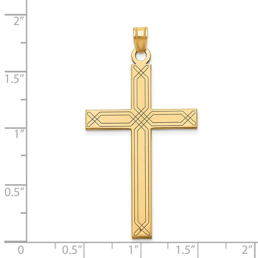 14k Yellow Gold 26 mm Cross Pendant (2.41 grams)