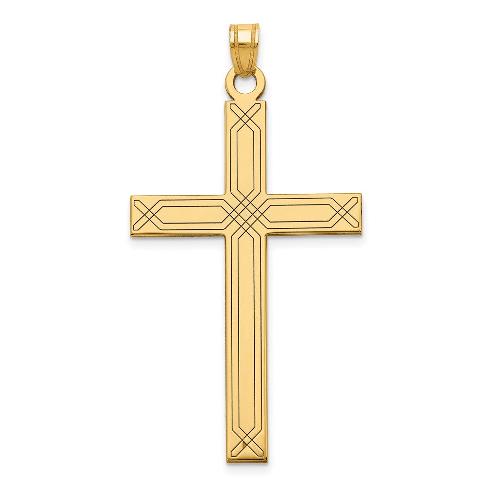 14k Yellow Gold 26 mm Cross Pendant (2.41 grams)