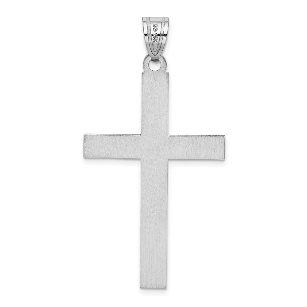 14k White Gold 26 mm Cross Pendant (2.61 grams)