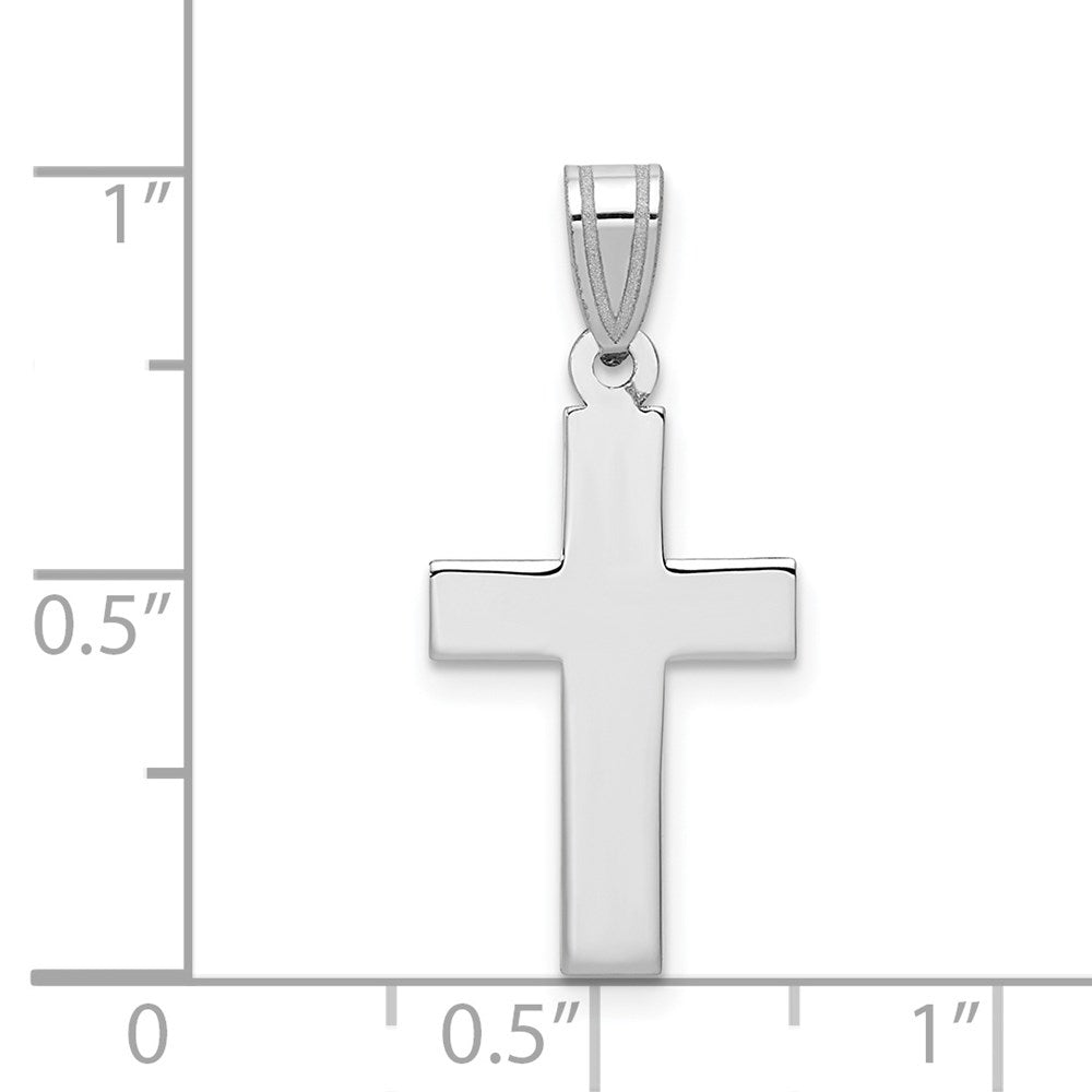 14k White Gold 12 mm Cross Pendant (0.85 grams)