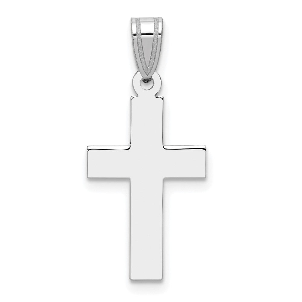 14k White Gold 12 mm Cross Pendant (0.85 grams)
