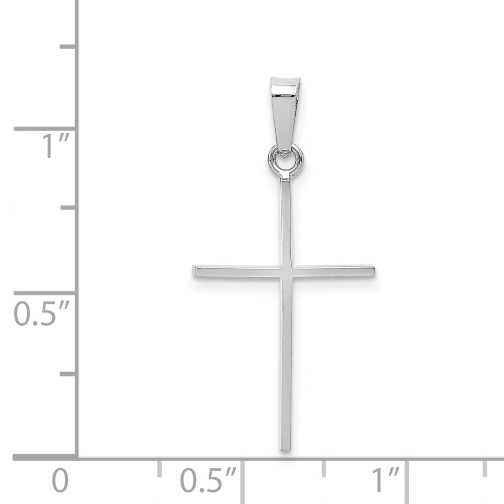 14k White Gold 14 mm Cross Charm (0.81 grams)
