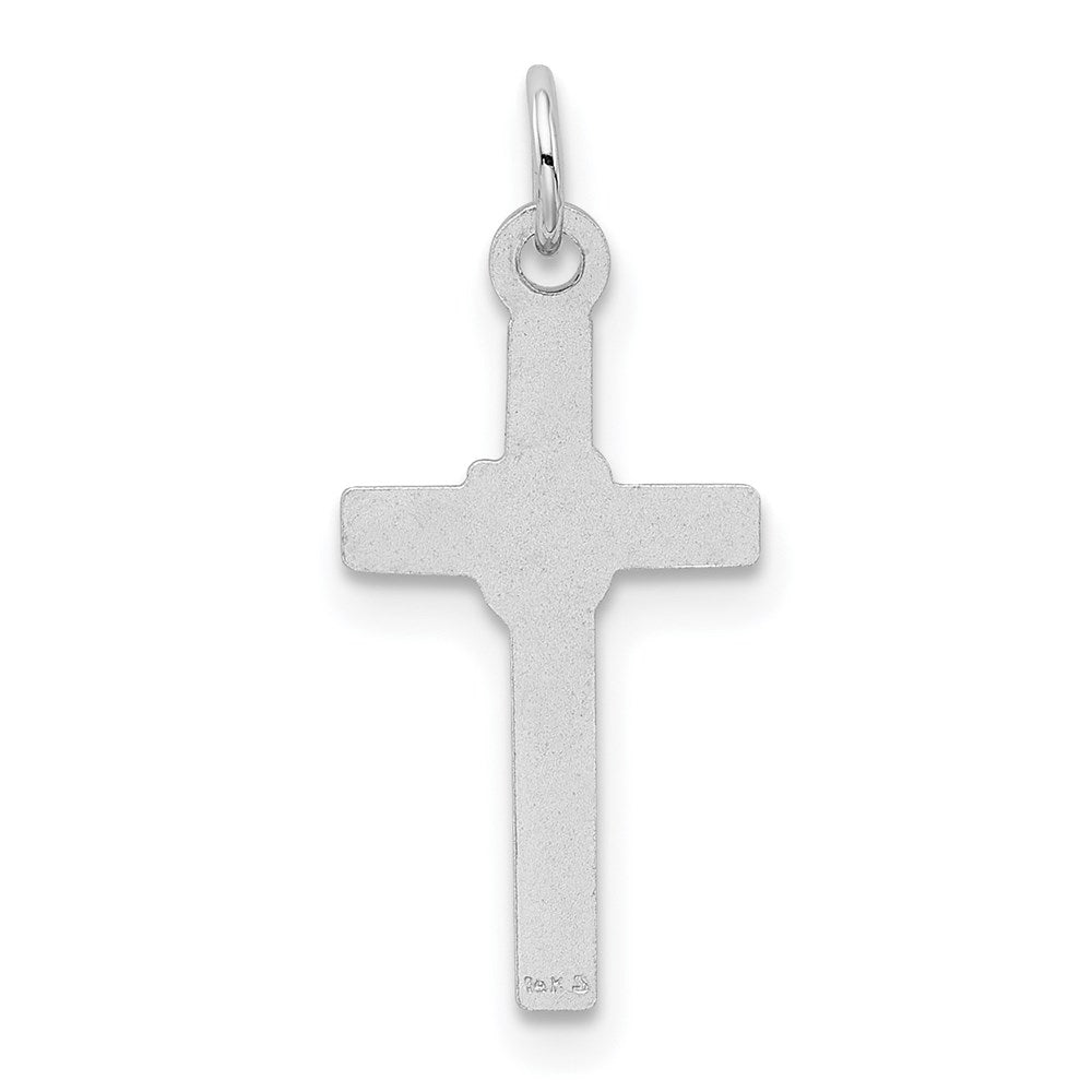 14k White Gold 10 mm Cross Charm (0.29 grams)