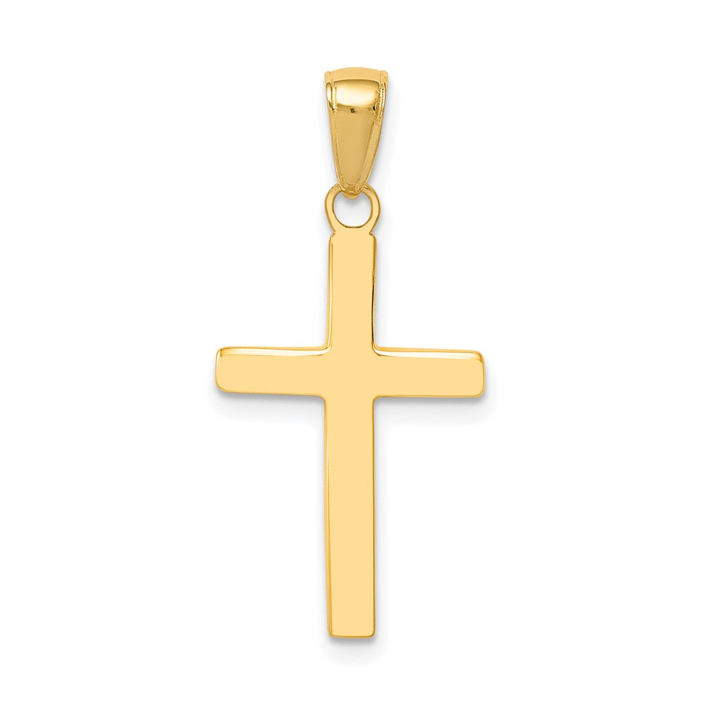 14k Yellow Gold 14 mm Polished Cross Charm (1.3 grams)