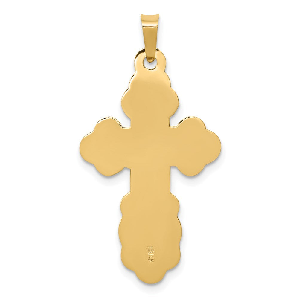 14k Yellow Gold 18 mm Eastern Orthodox Cross Pendant (1.9 grams)
