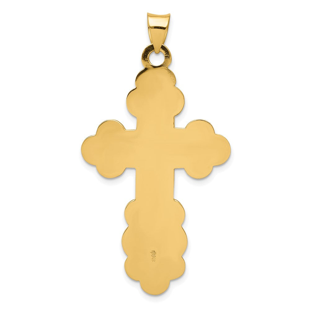 14k Yellow Gold 26 mm Eastern Orthodox Cross Pendant (4.35 grams)