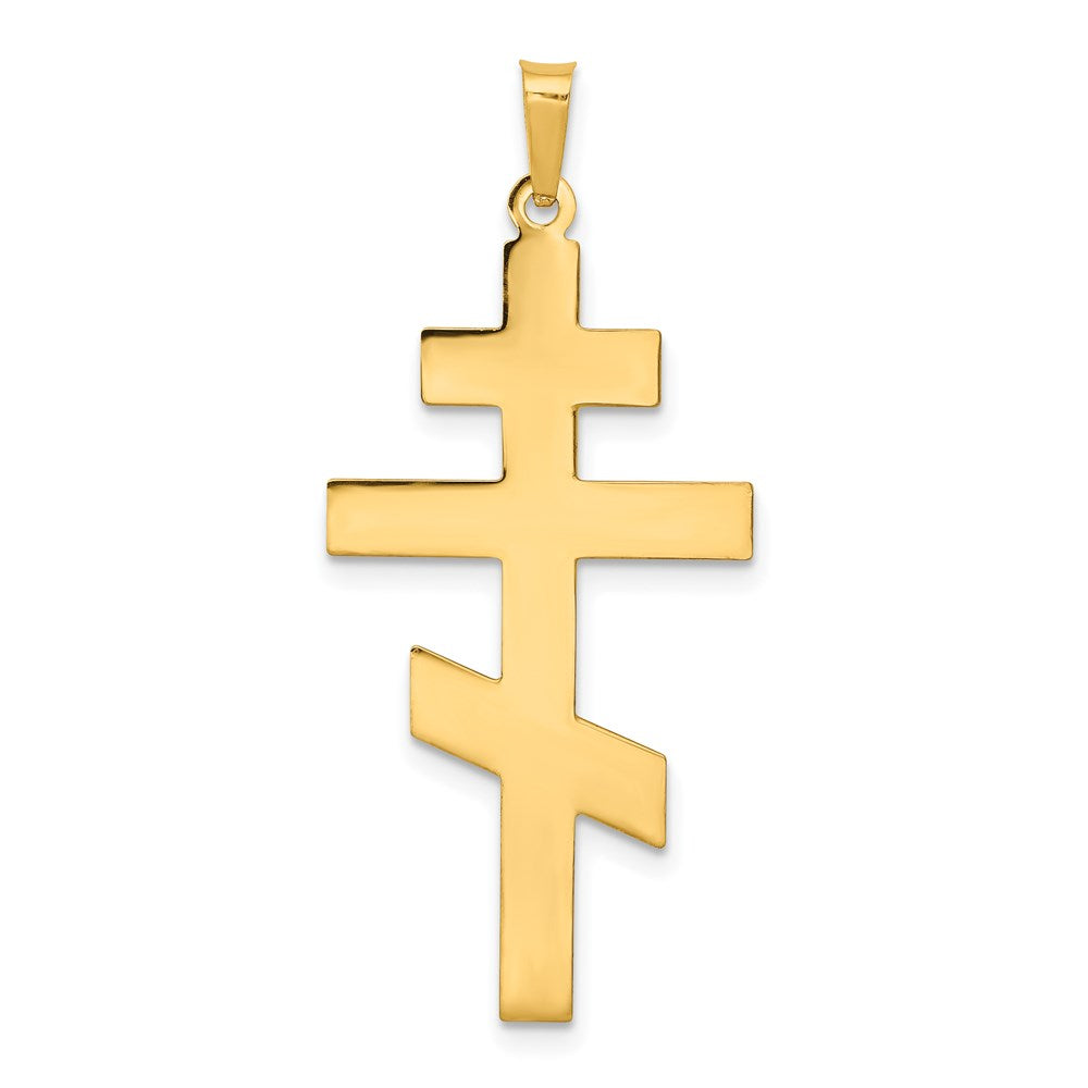 14k Yellow Gold 19 mm Eastern Orthodox Cross Pendant grams)
