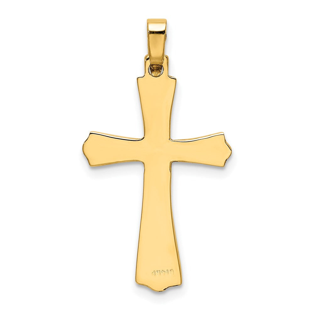 14k Yellow Gold 17 mm Polished Cross Charm (1.61 grams)