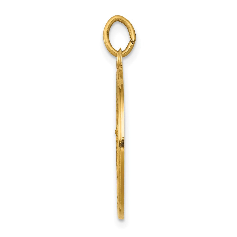 14k Yellow Gold 19 mm Saint John Baptist Medal Pendant (1.85 grams)
